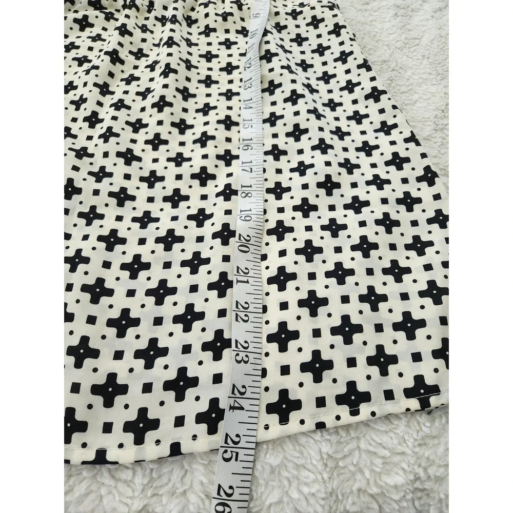 Old Navy Women's Y2K Cami Tank Top Small Black White Geometric Print Sleeveless